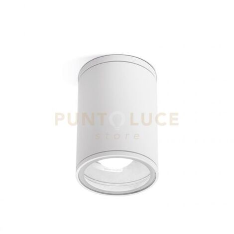 GES1001- PLAFONIERA ALLUMINIO BIANCO 1 LUCE ATTACCO E27 IP65