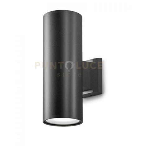 GES1006- APPLIQUE IN ALLUMINIO 2 LUCI ATTACCO E27 COLORE GRIGIO ANTRACITE IP65
