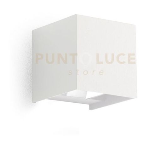 GES1020- APPLIQUE LED 3000K-4000K-5500K  330LM 2X5W DOPPIA ILLUMINAZIONE  IP65 COLORE BIANCO 10X10CM