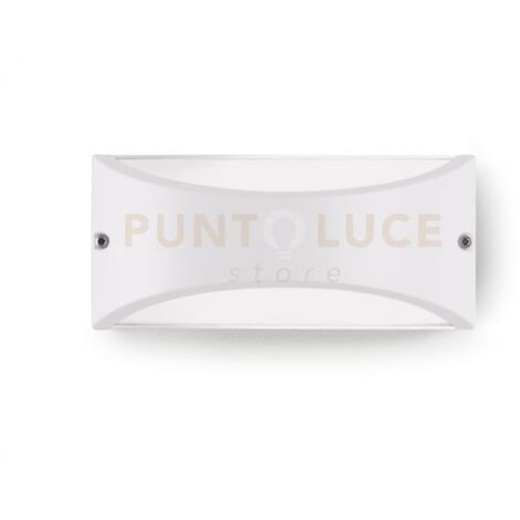 GES1030- APPLIQUE IN ALLUMINIO A LED 4000K 10W 550LM IP54 22X10CM BIANCO