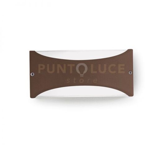 GES1032- APPLIQUE IN ALLUMINIO A LED 4000K 10W 550LM IP54 22X10CM MARRONE