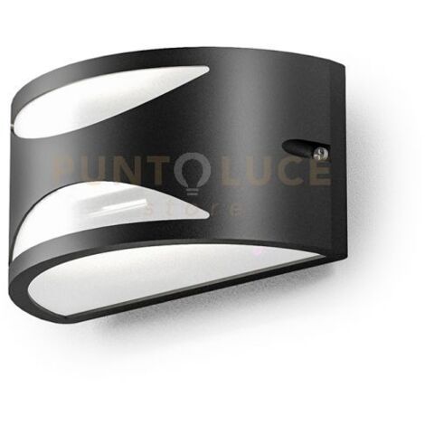 GES1041- APPLIQUE 1 LUCE IN ALLUMINIO ATTACCO E27 COLORE GRIGIO ANTRACITE