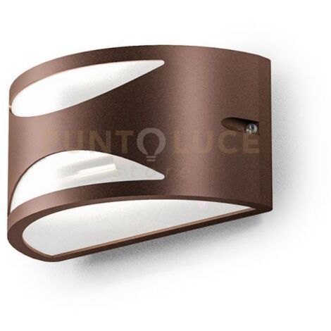 GES1042- APPLIQUE 1 LUCE IN ALLUMINIO ATTACCO E27 COLORE MARRONE