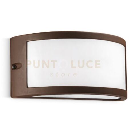 GES142- APPLIQUE RUGGINE 1 LUCE ATTACCO E27 IP54 IN ALLUMINIO