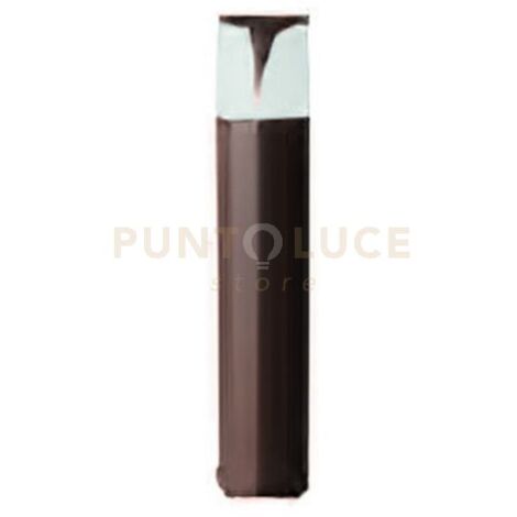 GES2011- PALETTO H.50CM 1 LUCE ATTACCO E27  IP44 IN ALLUMINIO MARRONE