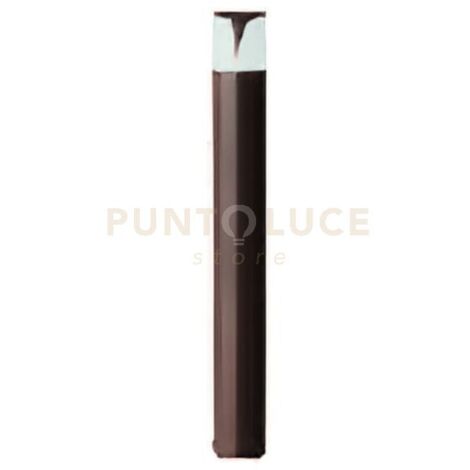 GES2012- PALETTO H.80CM 1 LUCE ATTACCO E27  IP44 IN ALLUMINIO MARRONE