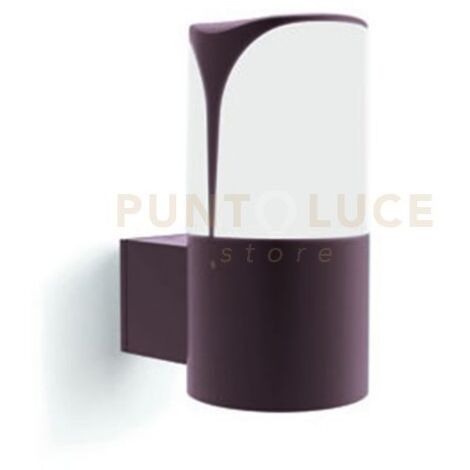 GES2013- APPLIQUE 1 LUCE ATTACCO E27  IP44 IN ALLUMINIO MARRONE