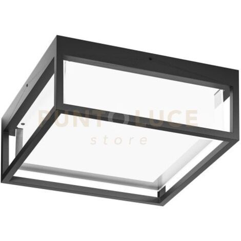 GES2091- APPLIQUE LED 3000-4000-5000K 980-1080-1070LM 20W ANTRACITE IP65 ALLUMINIO E METACRILATO