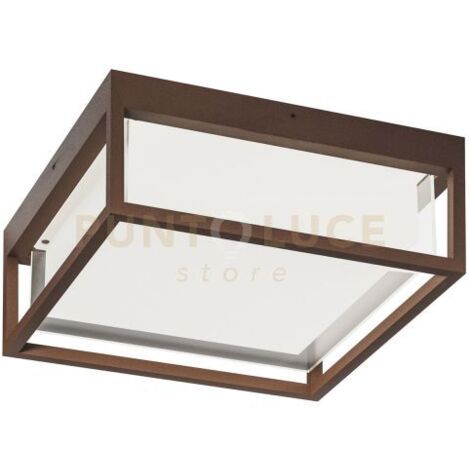 GES2092- APPLIQUE LED 3000-4000-5000K 960-1050-1010LM 20W MARRONE IP65 ALLUMINIO E METACRILATO