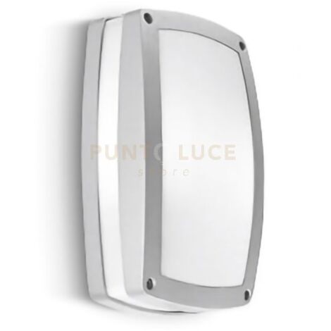 GES301- PLAFONIERA 29CM PER ESTERNO IP54 2 LUCI ATTACCO E27 COLORE GRIGIO ALLUMINIO