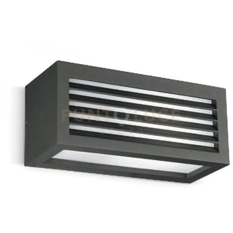 GES310- APPLIQUE 1 LUCE ATTACCO E27 IP4 COLORE GRIGIO ANTRACITE L.25XH.10,8CM
