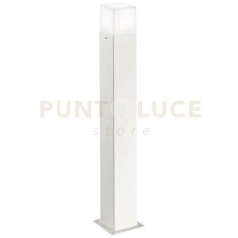 GES402- PALETTO ALLUMINIO 1 LUCE ATTACCO E27 COLORE BIANCO H.70CM