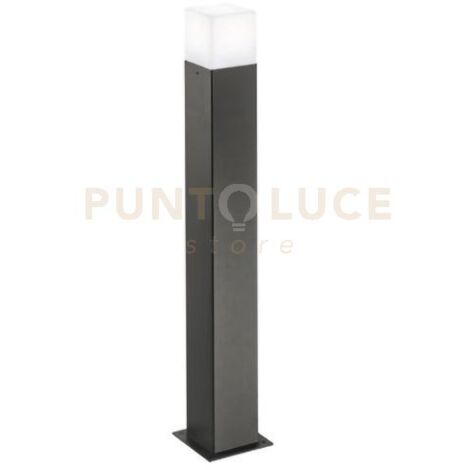 GES412- PALETTO ALLUMINIO 1 LUCE ATTACCO E27 COLORE GRIGIO ANTRACITE H.70CM