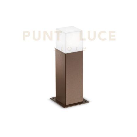 GES421- PALETTO ALLUMINIO 1 LUCE ATTACCO E27 COLORE RUGGINE H.30CM