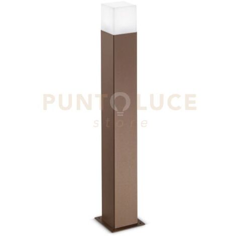 GES422- PALETTO ALLUMINIO 1 LUCE ATTACCO E27 COLORE RUGGINE H.70CM