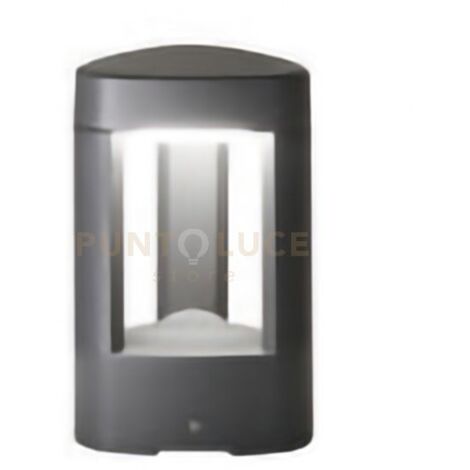 GES493- PALETTO IN ALLUMINIO 1 LUCE ATTACCO GX53 GRIGIO ANTRACITE H.20CM