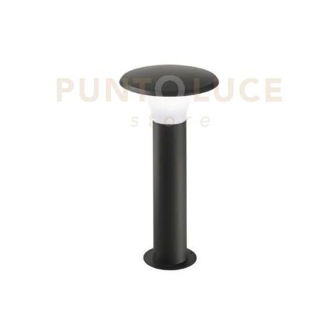 GES511- PALETTO IN ALLUMINIO GRIGIO ANTRACITE 1 LUCE ATTACCO E27 IP44 H.50CM
