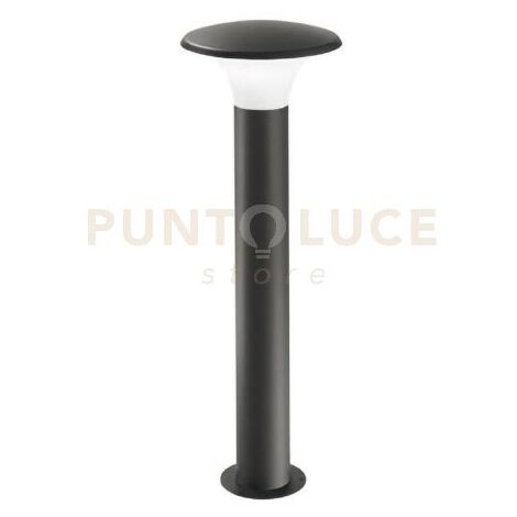 GES512- PALETTO IN ALLUMINIO GRIGIO ANTRACITE 1 LUCE ATTACCO E27 IP44 H.75CM