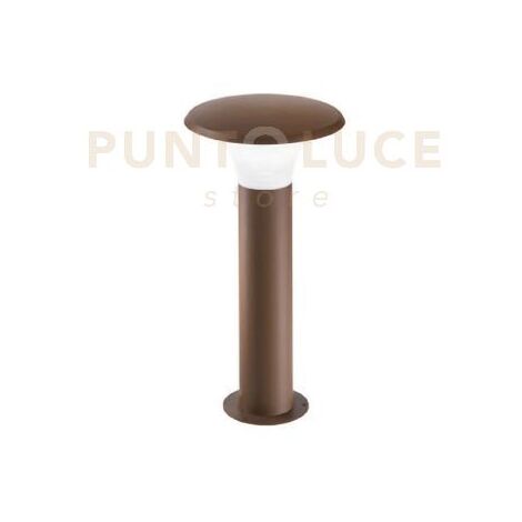 GES521-  PALETTO IN ALLUMINIO RUGGINE 1 LUCE ATTACCO E27 IP44 H.50CM