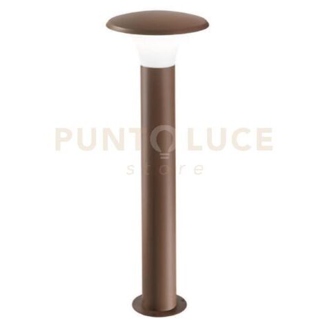 GES522- PALETTO IN ALLUMINIO RUGGINE 1 LUCE ATTACCO E27 IP44 H.75CM