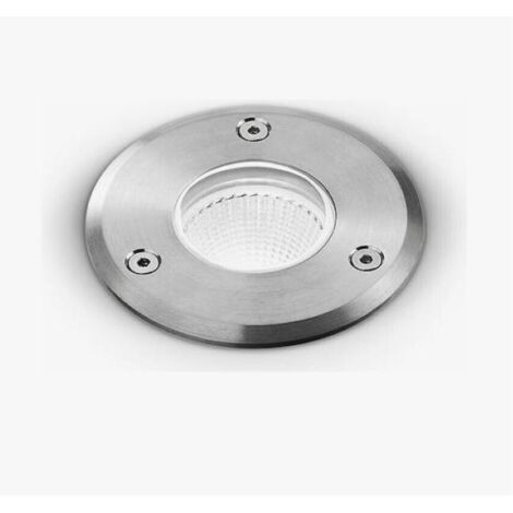 GES542- SEGNAPASSI IN ALLUMINIO E ACCIAIO  AISI 306 LED 4000K 395LM 5W TONDO