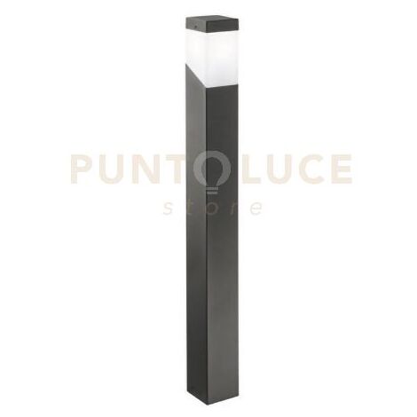 GES611- PALETTO GRIGIO ANTRACITE 1 LUCE ATTACCO E27 IP44 ALLUMINIO 100CM