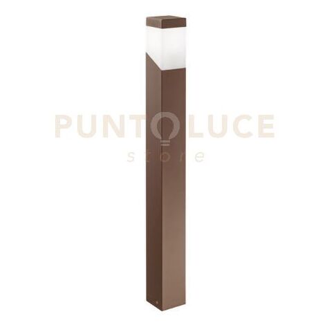 GES621- PALETTO RUGGINE 1 LUCE ATTACCO E27 IP44 ALLUMINIO 100CM