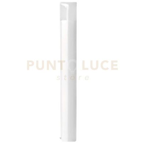 GES712- PALETTO BIANCO 1 LUCE ATTACCO E27 IP44 ALLUMINIO 80CM TONDO