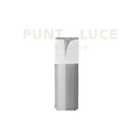 GES720- PALETTO H.30CM D.9CM GRIGIO METALLIZZATO 1 LUCE ATTACCO E27 IP44