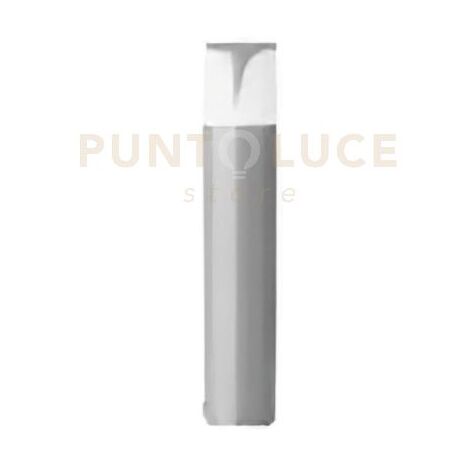 GES721- PALETTO H.50CM D.9CM GRIGIO METALLIZZATO 1 LUCE ATTACCO E27 IP44