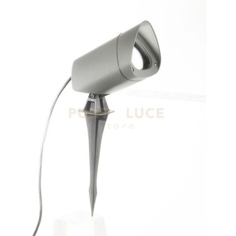 GES741- FARO PROIETTORE IN ALLUMINIO 1 LUCE ATTACCO GU10 IP65 GRIGIO ALLUMINIO