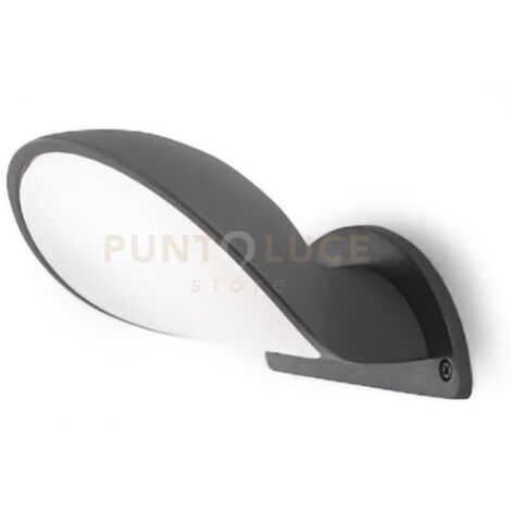 GES751-APPLIQUE ESTERNO A LED 4000K 1000LM 10W IP65 COLORE GRIGIO ANTRACITE