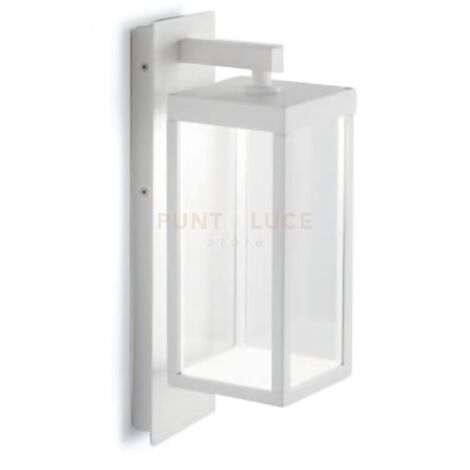 GES770- APPLIQUE ESTERNA BIANCA A LED 4000K 650LM 13W IP54 ALLUMINIO E VETRO