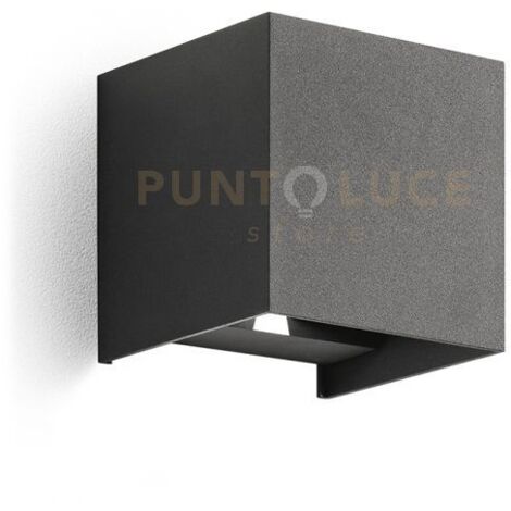 GES861C-  APPLIQUE GRIGIO ANTRACITE A LED 2 LUCI BIEMISSIONE 3000K 465LM 2X5W  IP54
