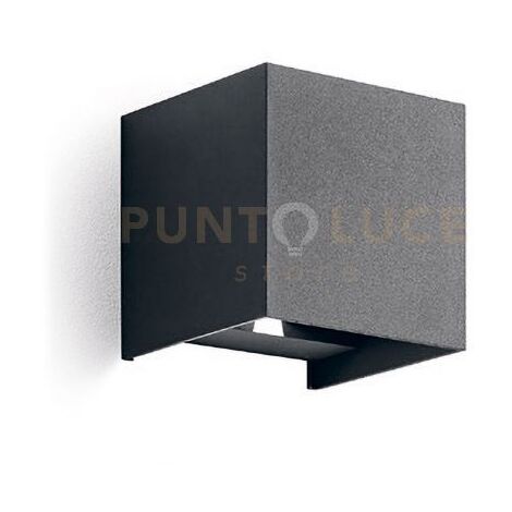 GES866C-  APPLIQUE GRIGIO ANTRACITE A LED 2 LUCI BIEMISSIONE 3000K 840LM 2X10W  IP54 12X12CM