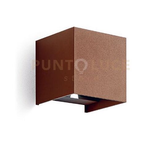 GES867N- APPLIQUE MARRONE A LED 2 LUCI BIEMISSIONE 4000K 940LM 2X10W  IP54 12X12CM