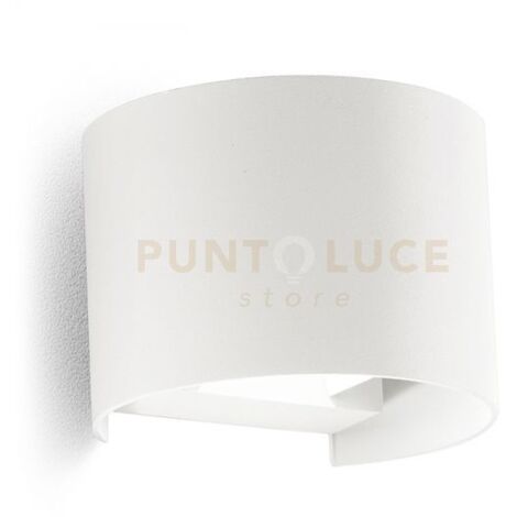 GES870N- APPLIQUE IN ALLUMINIO E VETRO COLORE BIANCO LED 4000K 650LM 2X5W BIEMISSIONE