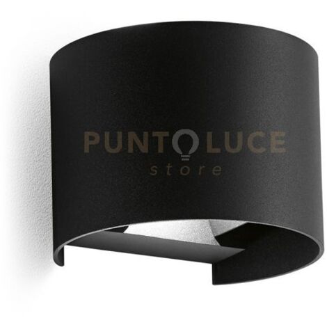 GES873C- APPLIQUE IN ALLUMINIO E VETRO COLORE NERO LED 3000K 355LM 2X5W BIEMISSIONE