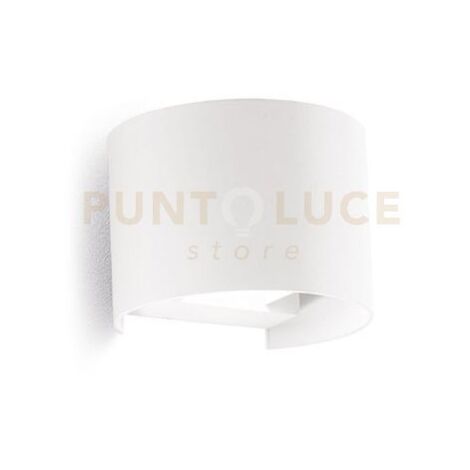GES875C- APPLIQUE IN ALLUMINIO E VETRO COLORE BIANCO LED 3000K 1190LM 2X10W BIEMISSIONE 14CM