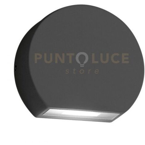 GES891C- SEGNAPASSI ANTRACITE A LED 3000K 460LM 5W IP54 9,8CM ALLUMINIO E VETRO