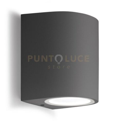GES901- APPLIQUE GRIGIO ANTRACITE 1 LUCE ATTACCO GU10 IP44 6,8X10CM