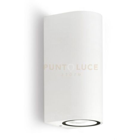 GES903- APPLIQUE BIANCO 2 LUCI ATTACCO GU10 IP44 6,8X16CM