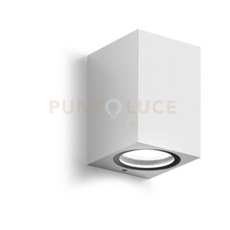 GES910- APPLIQUE BIANCO 1 LUCE ATTACCO GU10 IP44 6,8X10CM QUADRATO