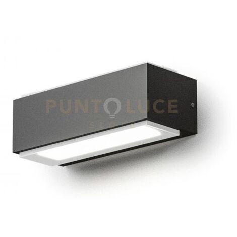 GES960- APPLIQUE LED 4000K 395LM 10W ALLUMINIO IP65 GRIGIO ANTRACITE 18CM