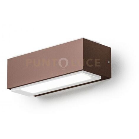 GES962C- APPLIQUE LED 3000K 384LM 10W ALLUMINIO IP65 RUGGINE 18CM
