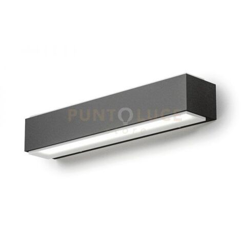 GES963- APPLIQUE LED 4000K 856LM 20W ALLUMINIO IP65 GRIGIO ANTRACITE 36CM