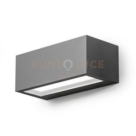 GES970- APPLIQUE LED GRIGIO ANTRACITE 4000K 600LM 15W IP65 21,5CM