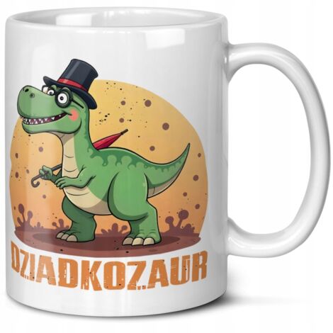 GESCHENK ZUM GROSSELTERNTAG, GEBURTSTAG, NAMENSTAG, FEIERTAG, DINOSAURIER-BECHER
