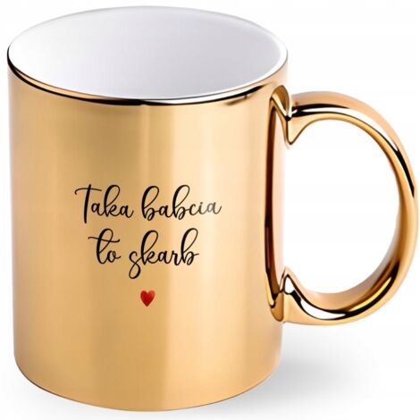 GESCHENK ZUM GROSSELTERNTAG GOLDENE TASSE FÜR OMA FÜR TEE ODER KAFFEE