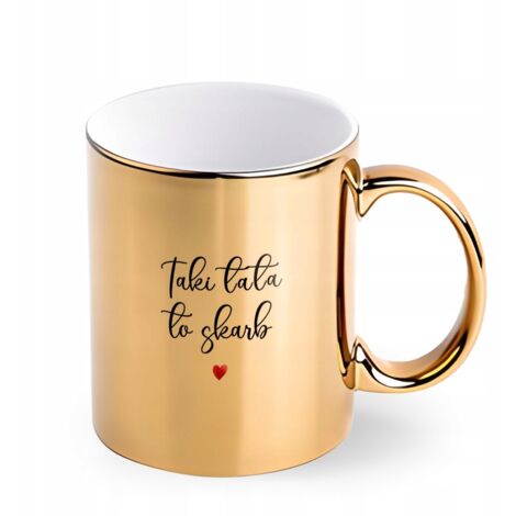 Geschenk zum Vatertag, Vatertag, Großvatertag, Tasse aus massivem Gold, so ein Papa ist ein Schatz